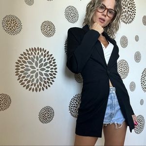 Reformation Barton Blazer in Black